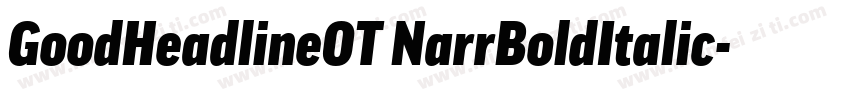 GoodHeadlineOT NarrBoldItalic字体转换